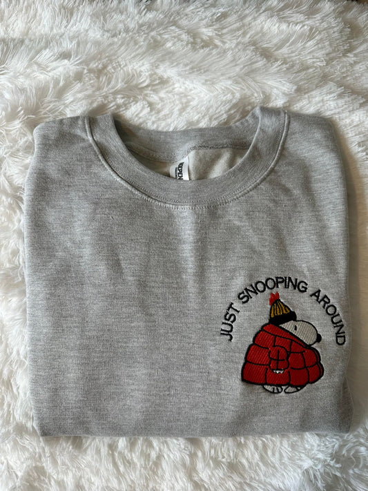 Snoopy In a Puffer Crewneck